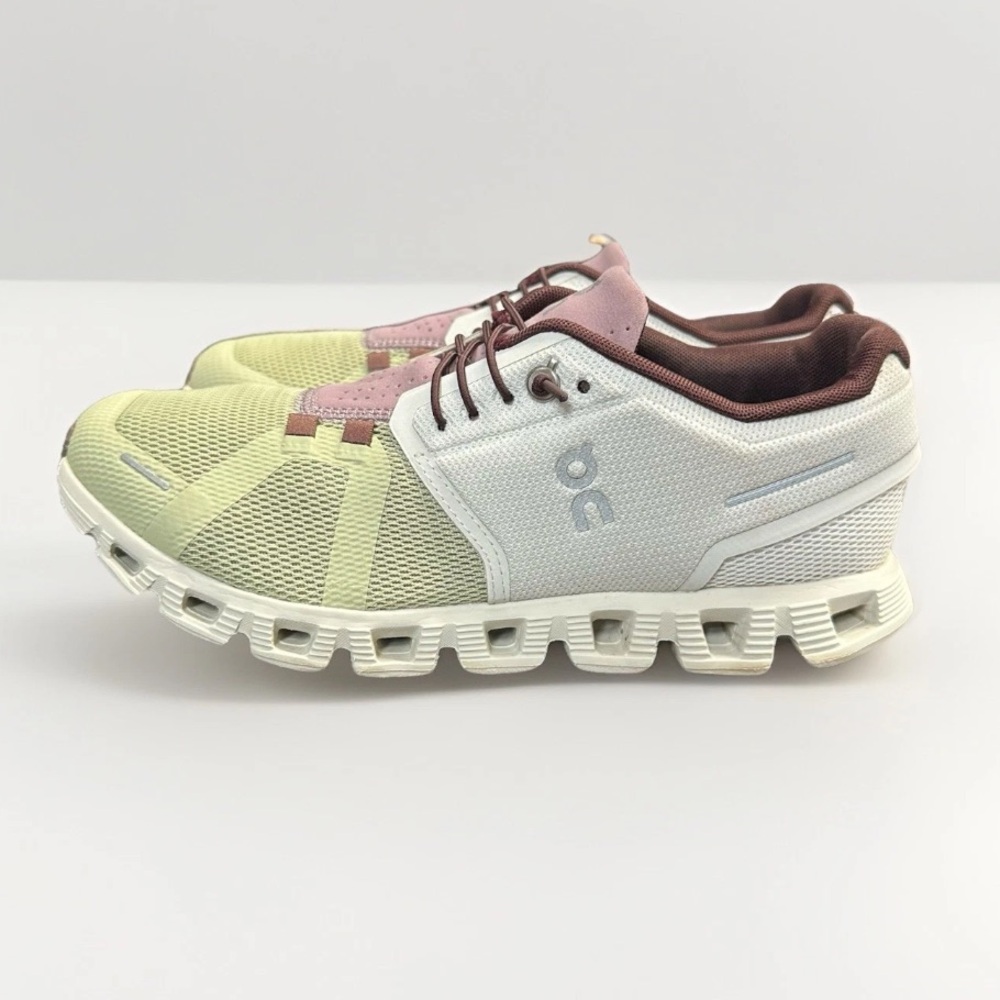 On Running Women's Athletic Shoes - Light Yellow, Pink, White